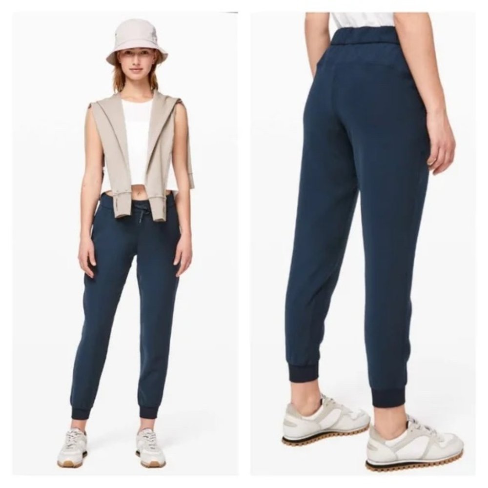 Never Worn Lululemon On the Fly Jogger *Woven, Navy Blue, Size 6 27" inseam